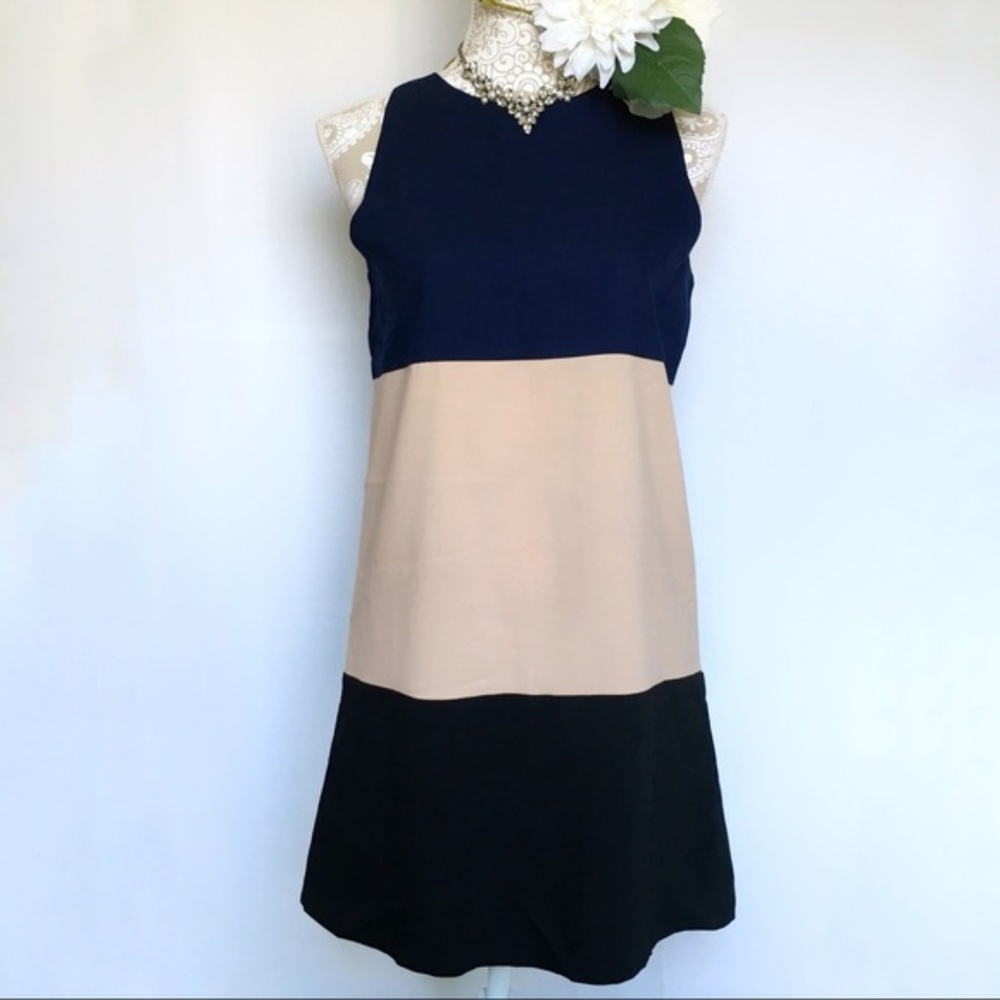 Alex and Alex ☀️Navy, Blush Colorblock Sun Dress